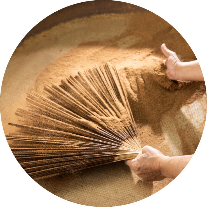 製香流程圖片-裹香粉